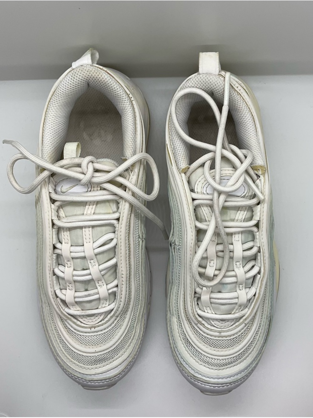 🦊 NIKE AIR MAX 97 Summit White in Womens size 6.5 Sneakers Tennis Shoe Jogging - Picture 5 of 7